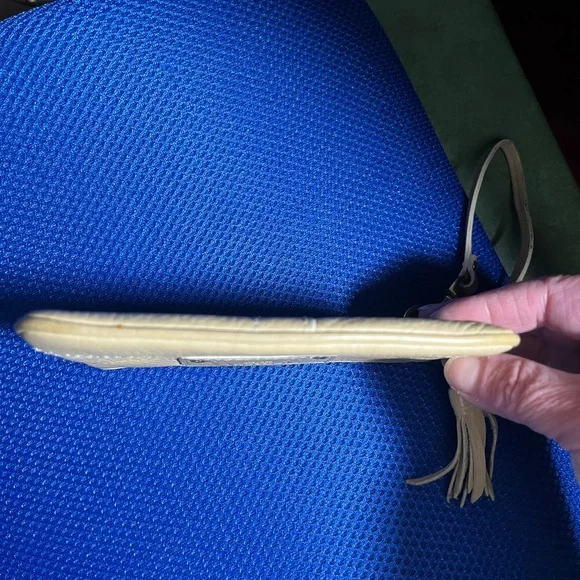 Coach Beige Leather Wristlet Clutch Zip Pouch Small Bag - Picture 7 of 12